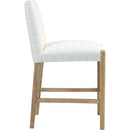  Color_Cream -- Aimee Cream Vegan Leather Upholstered Counter Stool IMAGE 4