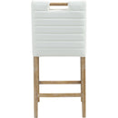  Color_Cream -- Aimee Cream Vegan Leather Upholstered Counter Stool IMAGE 5