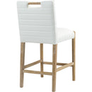  Color_Cream -- Aimee Cream Vegan Leather Upholstered Counter Stool IMAGE 6