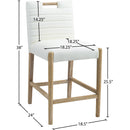  Color_Cream -- Aimee Cream Vegan Leather Upholstered Counter Stool IMAGE 9