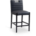 Meridian Aimee Black Vegan Leather Counter Stool IMAGE 1