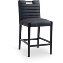 Meridian Aimee Black Vegan Leather Counter Stool IMAGE 1