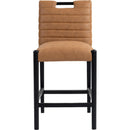  Color_Cognac -- Aimee Cognac Vegan Leather Upholstered Counter Stool IMAGE 3