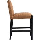  Color_Cognac -- Aimee Cognac Vegan Leather Upholstered Counter Stool IMAGE 4