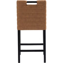  Color_Cognac -- Aimee Cognac Vegan Leather Upholstered Counter Stool IMAGE 5