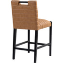  Color_Cognac -- Aimee Cognac Vegan Leather Upholstered Counter Stool IMAGE 6