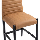  Color_Cognac -- Aimee Cognac Vegan Leather Upholstered Counter Stool IMAGE 7