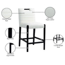 Meridian Aimee Cream Vegan Leather Counter Stool IMAGE 10