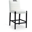 Meridian Aimee Cream Vegan Leather Counter Stool IMAGE 1