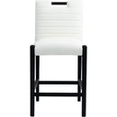  Color_Cream -- Aimee Cream Vegan Leather Upholstered Counter Stool IMAGE 3
