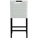 Meridian Aimee Cream Vegan Leather Counter Stool IMAGE 5