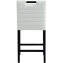  Color_Cream -- Aimee Cream Vegan Leather Upholstered Counter Stool IMAGE 5