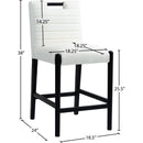  Color_Cream -- Aimee Cream Vegan Leather Upholstered Counter Stool IMAGE 9