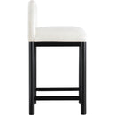  Color_Cream -- Conrad Cream Linen Textured Fabric Upholstered Counter Stool IMAGE 4
