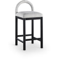  Color_Grey -- Conrad Grey Linen Textured Fabric Upholstered Counter Stool IMAGE 1