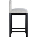  Color_Grey -- Conrad Grey Linen Textured Fabric Upholstered Counter Stool IMAGE 4