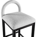  Color_Grey -- Conrad Grey Linen Textured Fabric Upholstered Counter Stool IMAGE 6