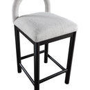  Color_Grey -- Conrad Grey Linen Textured Fabric Upholstered Counter Stool IMAGE 7
