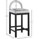  Color_Grey -- Conrad Grey Linen Textured Fabric Upholstered Counter Stool IMAGE 9