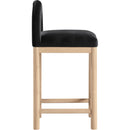 Meridian Conrad Black Velvet Counter Stool IMAGE 4