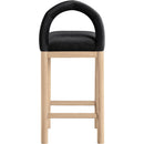 Meridian Conrad Black Velvet Counter Stool IMAGE 5