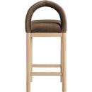  Color_Brown -- Conrad Brown Velvet Upholstered Counter Stool IMAGE 5