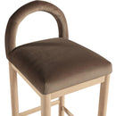  Color_Brown -- Conrad Brown Velvet Upholstered Counter Stool IMAGE 6