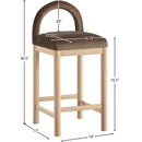 Color_Brown -- Conrad Brown Velvet Upholstered Counter Stool IMAGE 8