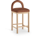  Color_Cognac -- Conrad Cognac Velvet Upholstered Counter Stool IMAGE 1