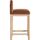  Color_Cognac -- Conrad Cognac Velvet Upholstered Counter Stool IMAGE 4