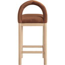  Color_Cognac -- Conrad Cognac Velvet Upholstered Counter Stool IMAGE 5
