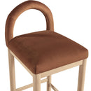  Color_Cognac -- Conrad Cognac Velvet Upholstered Counter Stool IMAGE 6