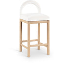  Color_Cream -- Conrad Cream Velvet Upholstered Counter Stool IMAGE 1