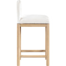  Color_Cream -- Conrad Cream Velvet Upholstered Counter Stool IMAGE 4