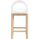  Color_Cream -- Conrad Cream Velvet Upholstered Counter Stool IMAGE 5