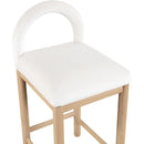  Color_Cream -- Conrad Cream Velvet Upholstered Counter Stool IMAGE 6