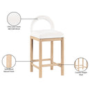  Color_Cream -- Conrad Cream Velvet Upholstered Counter Stool IMAGE 9