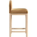  Color_Saddle -- Conrad Saddle Velvet Upholstered Counter Stool IMAGE 4