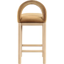  Color_Saddle -- Conrad Saddle Velvet Upholstered Counter Stool IMAGE 5