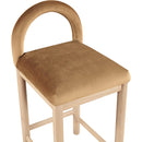  Color_Saddle -- Conrad Saddle Velvet Upholstered Counter Stool IMAGE 6