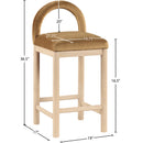  Color_Saddle -- Conrad Saddle Velvet Upholstered Counter Stool IMAGE 8