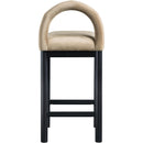 Meridian Conrad Beige Velvet Counter Stool IMAGE 5