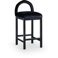  Color_Black -- Conrad Black Velvet Upholstered Counter Stool IMAGE 1