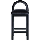  Color_Black -- Conrad Black Velvet Upholstered Counter Stool IMAGE 3