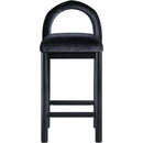 Meridian Conrad Black Velvet Counter Stool IMAGE 3
