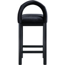  Color_Black -- Conrad Black Velvet Upholstered Counter Stool IMAGE 5