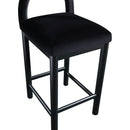  Color_Black -- Conrad Black Velvet Upholstered Counter Stool IMAGE 7