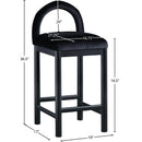  Color_Black -- Conrad Black Velvet Upholstered Counter Stool IMAGE 8