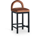  Color_Cognac -- Conrad Cognac Velvet Upholstered Counter Stool IMAGE 1