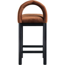  Color_Cognac -- Conrad Cognac Velvet Upholstered Counter Stool IMAGE 5